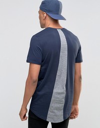 Футболка со вставкой и удлиненным асимметричным краем Jack &amp; Jones