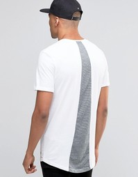 Футболка со вставкой и удлиненным асимметричным краем Jack &amp; Jones