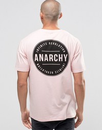 Розовая оversize-футболка с принтом Anarchy сзади ASOS - Evening sand