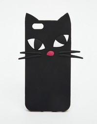 Чехол для iPhone 6 с котом Lulu Guinness - Черный