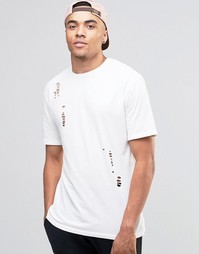 Футболка из выбеленного хлопка с круглым вырезом Jack &amp; Jones