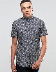 Рубашка с принтом и короткими рукавами Jack &amp; Jones Premium - Черный