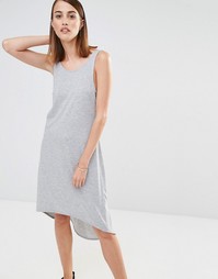 Трикотажное пляжное платье без рукавов Selected Ana - Серый