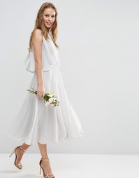 Мягкое двухслойное платье ASOS WEDDING - Серый