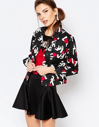 Куртка с принтом Love Moschino Love - Черный1