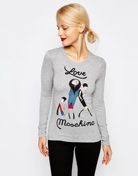 Футболка Love Moschino Poses - Серый