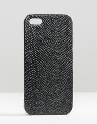 Чехол для Iphone 6 с имитацией змеиной кожи Missguided - Черный