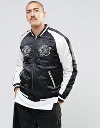 Черная куртка-пилот с вышивкой тигра ASOS - Черный