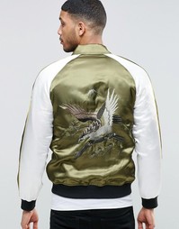 Куртка-пилот цвета хаки с вышивкой орла ASOS - Хаки