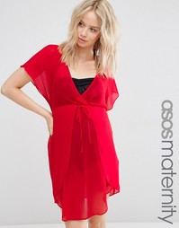 Шифоновая туника с запахом для беременных ASOS Maternity - Красный