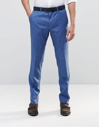 Синие брюки кроя слим ASOS - Синий