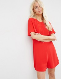 Ромпер с рукавами-бабочкой ASOS - Красный