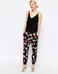 Джоггеры с принтом Love Moschino Love - Черный1