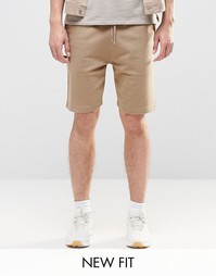 Светло-коричневые трикотажные шорты ASOS - Sand dune