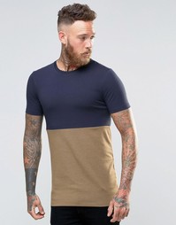 Длинная эластичная футболка ASOS