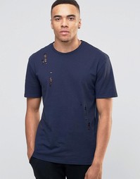 Футболка из выбеленного хлопка с круглым вырезом Jack &amp; Jones