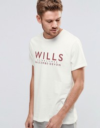 Белая футболка с принтом Wills Jack Wills - Белый