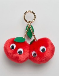 Брелок для ключей с помпоном с глазами ASOS - Красный