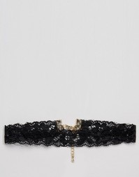Кружевное классическое ожерелье‑чокер ASOS - Черный