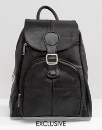 Кожаный рюкзак Reclaimed Vintage - Черный