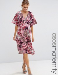 Свободное платье миди для беременных ASOS Maternity - Мульти