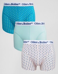 3 пары боксеров-брифов в горошек Oiler &amp; Boiler - Мульти