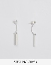 Серебряные серьги-подвески с шарами ASOS - Серебряный