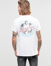 Футболка с принтом The Rolling Stones и закатанными рукавами ASOS