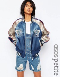 Куртка-пилот с вышивкой ASOS PETITE - Синий