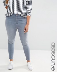 Серые джинсы скинни ASOS CURVE Ridley - Серый