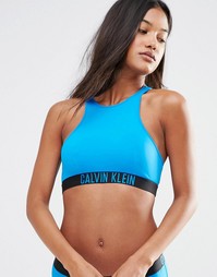 Укороченный бикини-топ Calvin Klein Intense Power - Синий Baie Вlue