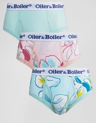 3 трусов с принтом марипосы Oiler &amp; Boiler - Мульти