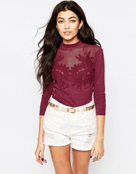 Винный топ Free People Primrose - Deep sienna