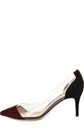 Замшевые туфли Plexi Pump на шпильке Gianvito Rossi