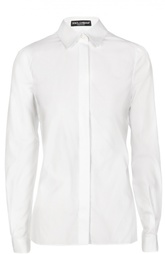 Приталенная хлопковая блуза Dolce &amp; Gabbana