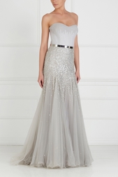 Платье-бюстье с вышивкой Tony Ward