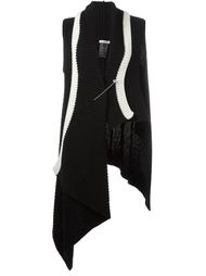 asymmetric sleeveless cardi-coat Ann Demeulemeester Blanche