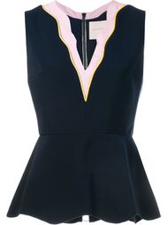 scalloped peplum hem top Roksanda