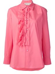 frill placket shirt Marni