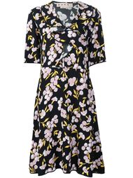 ruffled floral print dress Marni