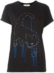 stitched cat T-shirt Stella McCartney