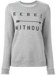 embroidered 'Rebel Without' sweatshirt Zoe Karssen