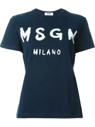 футболка с принтом логотипа MSGM