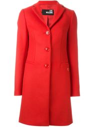 heart plaque detail coat Love Moschino