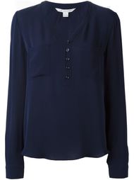 front button placket top Diane Von Furstenberg