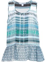 printed peplum hem top Diane Von Furstenberg