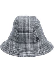 checked bucket hat Maison Michel