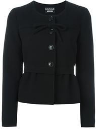 front bow peplum jacket Boutique Moschino