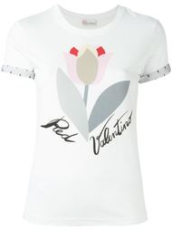 футболка с принтом тюльпана Red Valentino