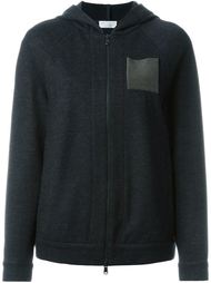 metallic pocket zipped hoodie Brunello Cucinelli